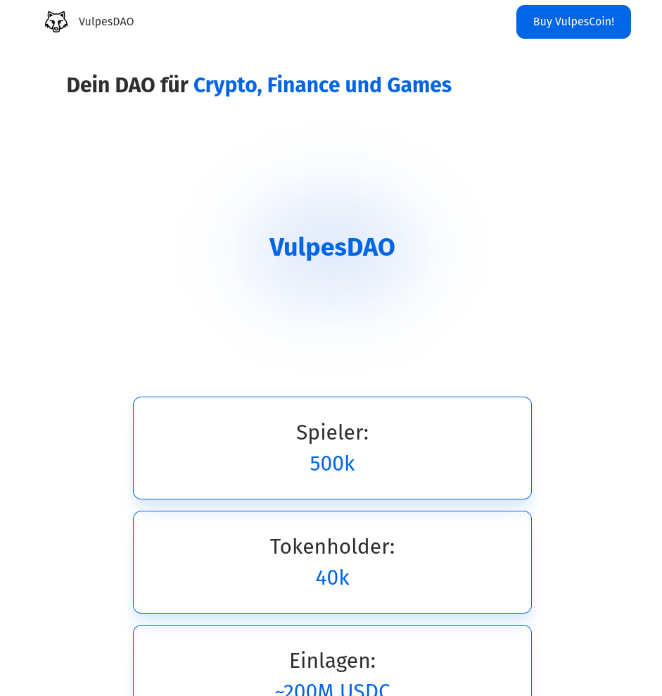 this site lead to Vulpes DAO, an Crypto DAO